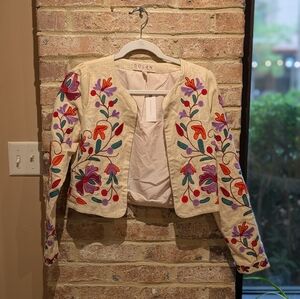 Dolan Women's Embroidered Cream Jacket